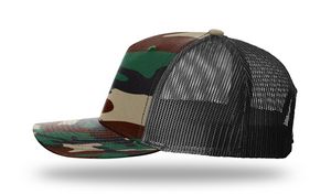 Green Camo/Black Blank Side View
