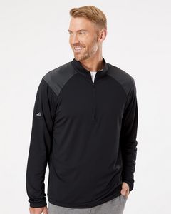 Adidas® Shoulder Stripe Quarter Zip Pullover