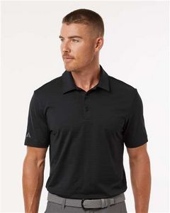 Adidas® Textured Stripe Polo Shirt