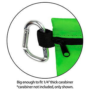 Lime Green/Black Carabiner View