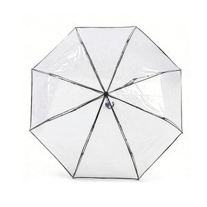 Thickened PVC Fully Automatic Three-fold Transparent Umbrella