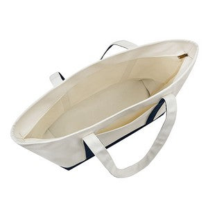 Natural White/Navy Blue Inside View
