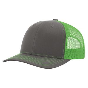 Charcoal Gray/Neon Green Blank Angled View