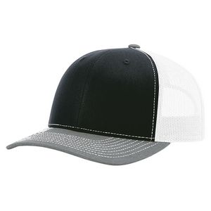 Navy Blue/White/Heater Gray Blank Angled View