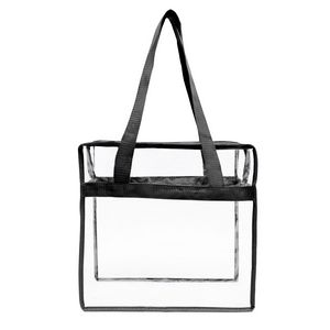 Clear Stadium Security Zipper Tote