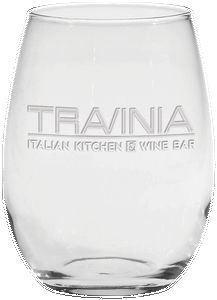 15 Oz. Stemless White Wine Glass - Etched