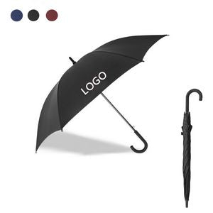 Straight Double-Bone Long Handle Hook Umbrella