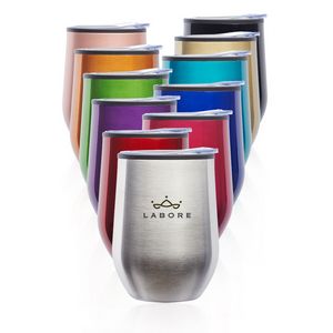 12 Oz. Shelby Stemless Wine Glasses w/Lid