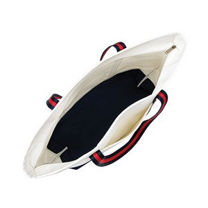 Natural Beige/Navy Blue/Red Inside View