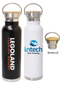 22 Oz. Bamboo Lid S. Steel Vacuum Insulated Bottle