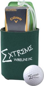 Can Insulator Tournament Pack w/3 Golf Balls, 1 Alum Bag Tag