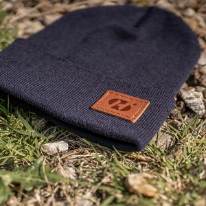 Full-Grain Leather Patches Beanie | Choose Patch Shape | Choose Color | Richardson R15 or R18