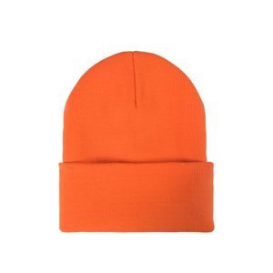 Knit Beanie w/ PU Leather Patch