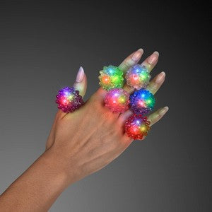 Flashing LED Soft Bubble Rings - BLANK