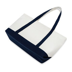 Natural White/Navy Blue Flat View