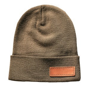 Richardson Beanies with Leather Patches | Full-Grain Leather | Richardson R15 & R18 Beanies