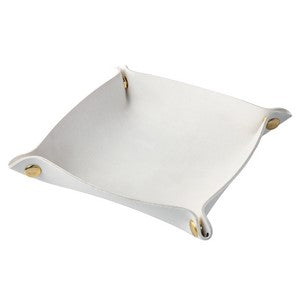Faux Leather Catchall Tray