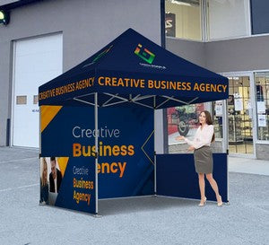 10' Custom Aluminum Canopy Tent Package with Single Sided Backwall