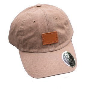 DAD HAT- Richardson Chino with Leather Patch | R55 | Leather Patch Made in the USA