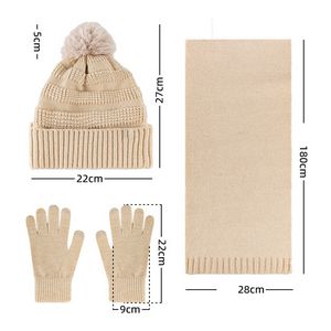 Knit Beanie/Scarf/Gloves Set