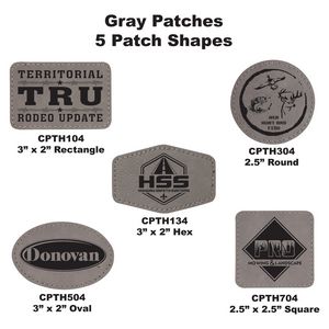 Gray Leatherette Patches