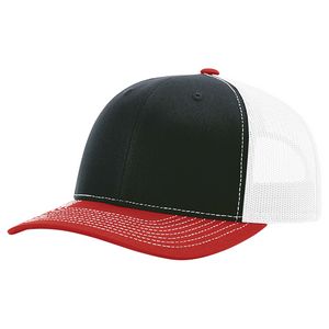 Navy Blue/White/Red Blank Angled View