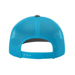 Charcoal Gray/Neon Blue Blank Back View