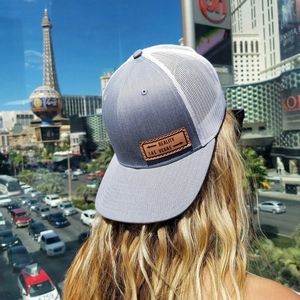 Premium 6 Panel Trucker Cap w/ Leatherette Patch - Richardson 112 Best Alternative