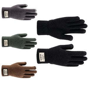 Touch Screen Double Layer Winter Knitted Gloves For Men