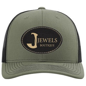 Richardson 112+ R-FLEX Adjustable Trucker Hat w/Leatherette Adhesive Patches or Embroidery