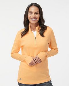 Adidas® Women's 3-Stripes Quarter Zip Sweater
