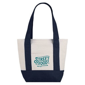 Small TJ Cotton Canvas Zippered Tote