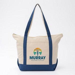 Full Color Saratoga Zippered Cotton Boat Bag 12 Oz