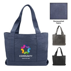 New! Stonewashed Boat Tote