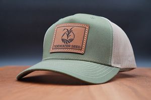 Richardson 112FP Five Panel Trucker Hat with Leather Patch