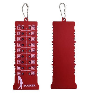 Blank red 18 hole golf stroke scorekeepers