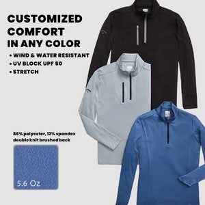 Callaway® Wind & Water Resistant UPF 50+ Women's 1/4-Zip Pullover with Custom Logo