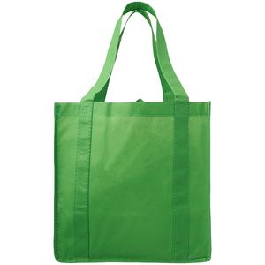 Large Gusset Square Reusable Non-Woven Grocery Tote Bag (12.6"x13"x8.75)