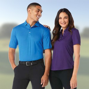 Callaway® Birdseye UPF 50+ Men's Cooling Polo Shirt with Custom Logo