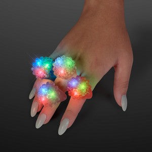 Flashing LED Soft Bubble Rings - BLANK