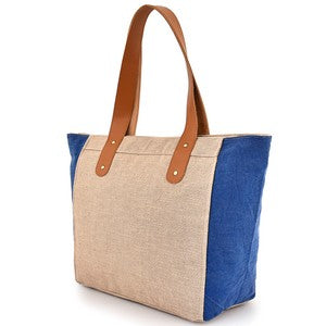 Natural Beige/Navy Blue Angle View