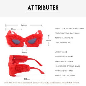 Customized Fur Velvet Sunglass