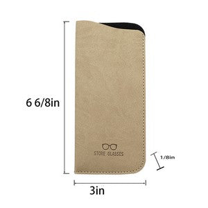 Soft Leather Sunglass Case Portable Glasses Pouch