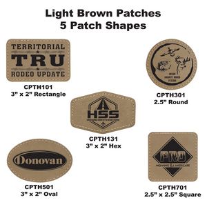 Light Brown Leatherette Patch Options