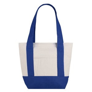 Small TJ Cotton Canvas Zippered Tote