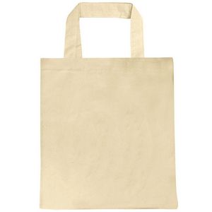 Natural Color Cotton Canvas 15" Handle Shopping Carry Bag (15" x 16")