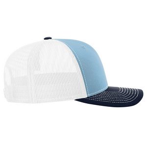 Columbia Blue/White/Navy Blue Blank Side View