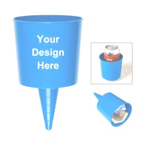 Beach Sand Cup Holder for Beverage Phone Sunglass Key Coaster Accessory