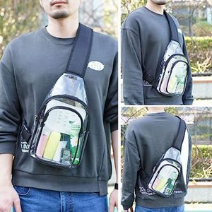 Sling Travel Clear PVC Transparent Cross Body Backpack