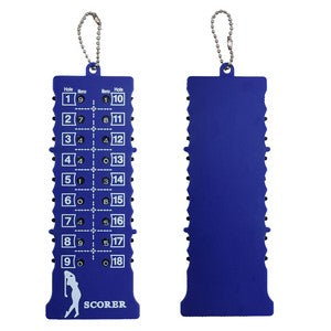 Blank blue 18 hole golf stroke scorekeepers